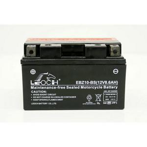 LEOCH Power Sport 12 Volt Battery (EBZ10-BS), Dry Charged AGM Maintenance Free