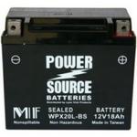 Power Source    12 Volt  Battery (WPX20L-BS),  Sealed AGM