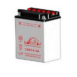 LEOCH Power Sport 12V  (12N14-3A), Conventional Battery with Acid Pack