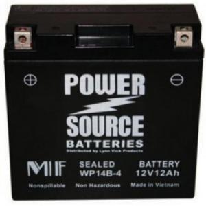 Power Source 12 Volt 12AH 180CCA Sealed AGM Battery (WP14B-4)