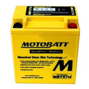 MOTOBATT MBTX7U - 12 Volt 8AH 115CCA Absorbed Glass Mat (AGM) Battery