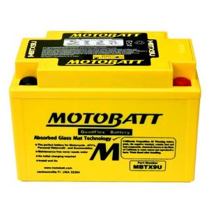 MOTOBATT MBTX9U - 12 Volt 10.5AH 160CCA Absorbed Glass Mat (AGM) Battery